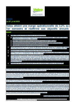 Valeo Communique De Presse Resultats S1 2023 FR