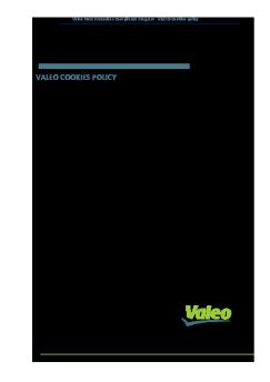 Valeo Cookies Policy 20201110 EN