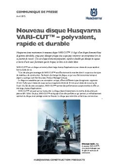 Nouveau disque Husqvarna VARI-CUT™ – polyvalent, rapide et durable