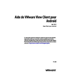 Aide de VMware View Client pour Android