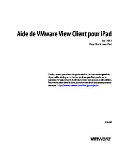 Aide de VMware View Client pour iPad