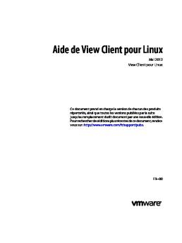 View Client pour Linux - VMware
