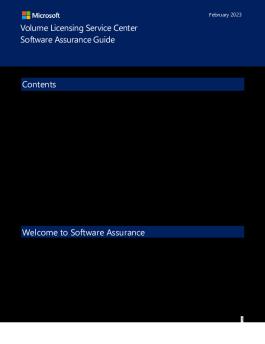 VLSC Software Assurance Guide En US