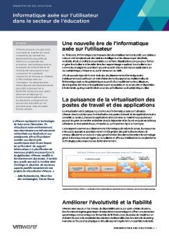 Informatique axée sur l'utilisateur dans le secteur de ... - VMware