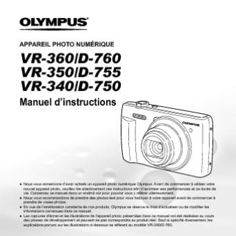 VR-360/D-760 VR-350/D-755 VR-340/D-750 - Olympus America
