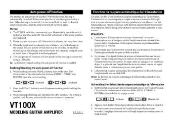 VT100X Auto power-off function - Vox