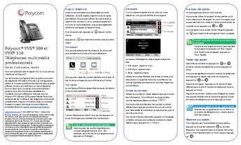 Polycom VVX 300 and VVX 310 Quick User Guide - Polycom Support