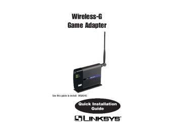 Wireless-G Game Adapter - Linksys