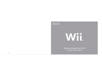Mode d'emploi de la Wii - Nintendo