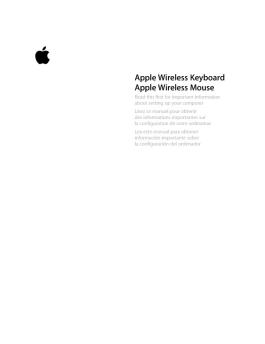 Wireless Keyboard y Mouse - Support - Apple